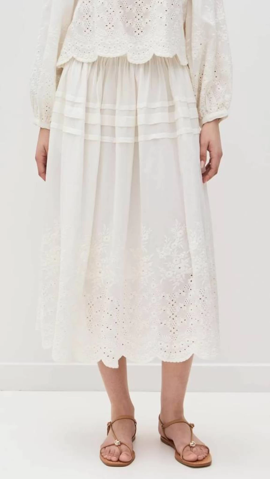 MILLE Women's Leonie Skirt - Stylish High-Waisted Flowy Midi Skirt for Casual & Dressy Outfits