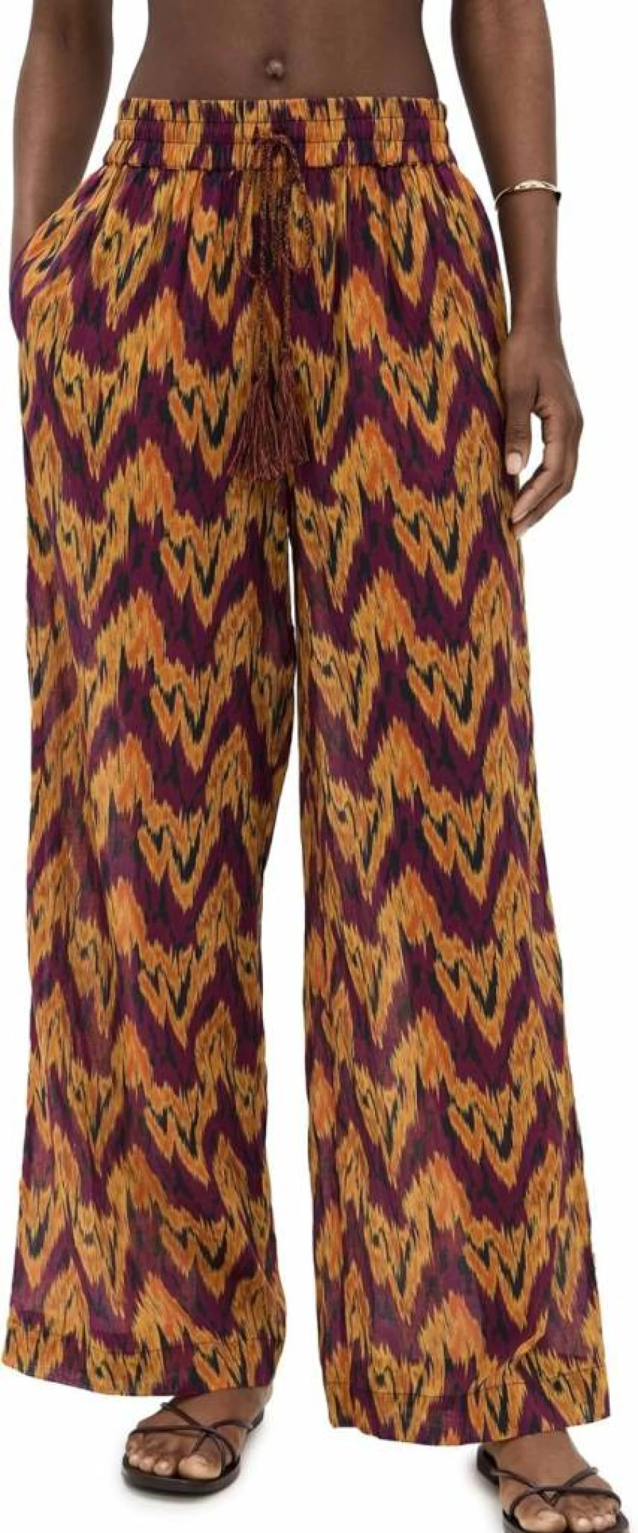 Ulla Johnson Azra Wide Leg Pants for Women - Boho Chic Beach Coverup & Casual Loungewear