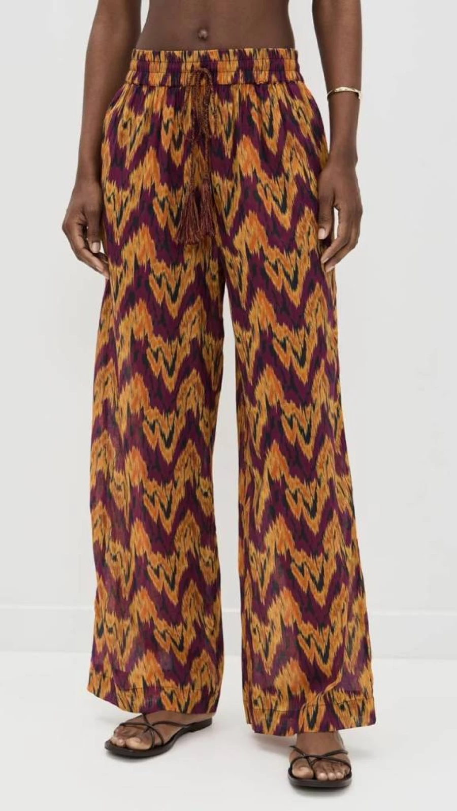 Ulla Johnson Azra Wide Leg Pants for Women - Boho Chic Beach Coverup & Casual Loungewear