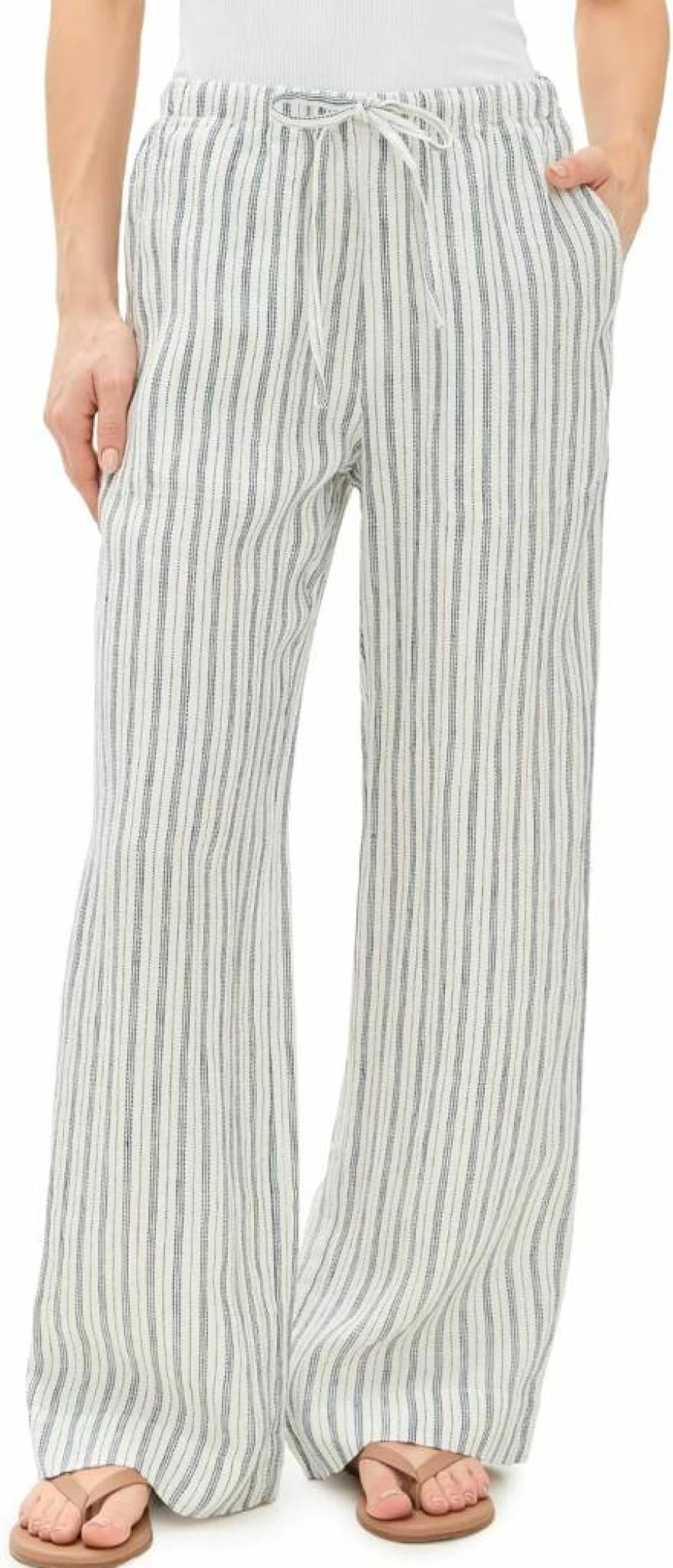 Faherty Women's Santa Cruz Wide Leg Linen Pants - Comfortable & Stylish Summer Trousers