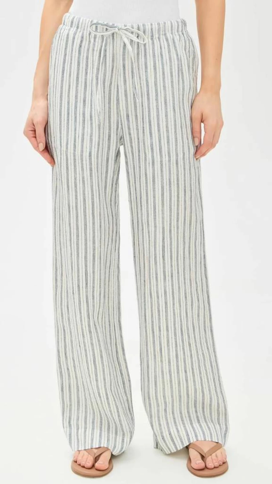 Faherty Women's Santa Cruz Wide Leg Linen Pants - Comfortable & Stylish Summer Trousers