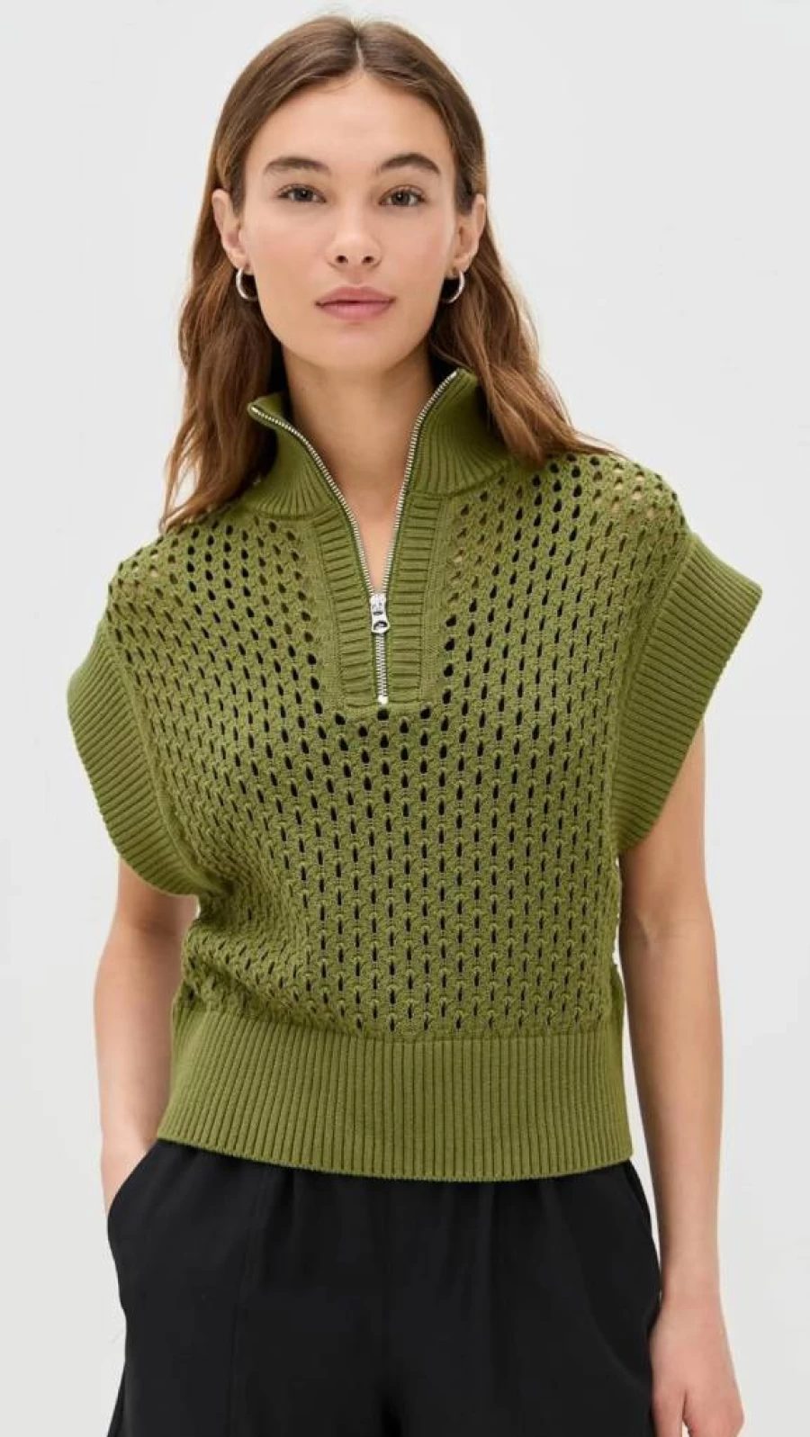 Varley Women's Gaines Half Zip Knit Sweater - Soft Casual Pullover for Women