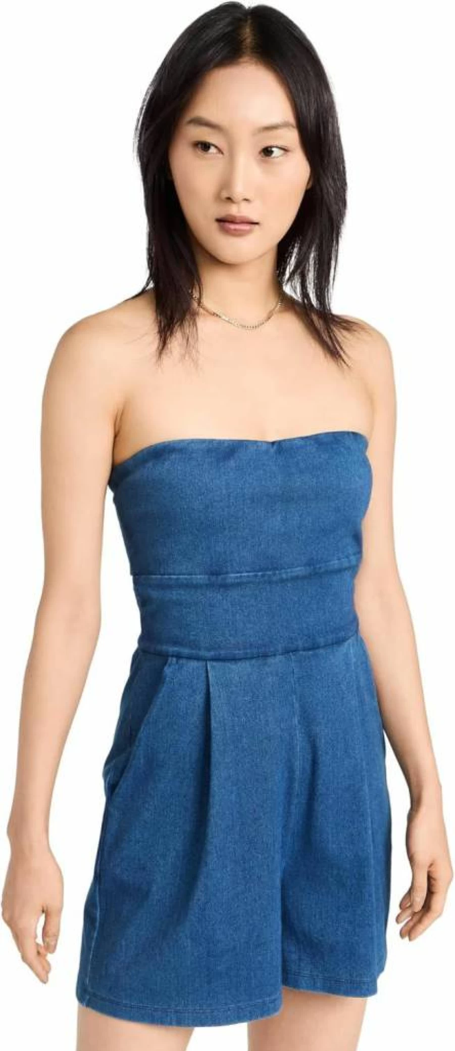 Susana Monaco Women's Stretch Denim Romper Jumpsuit - Comfortable & Stylish Casual Outfit