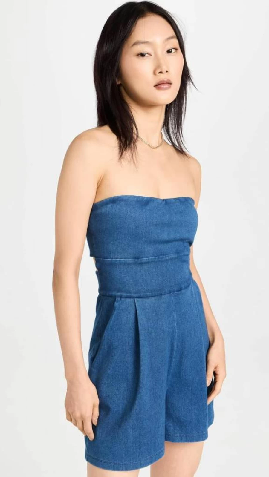 Susana Monaco Women's Stretch Denim Romper Jumpsuit - Comfortable & Stylish Casual Outfit