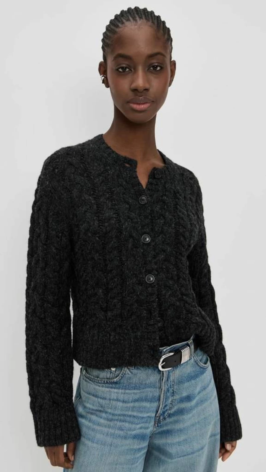 Jenni Kayne Women's Juliette Cable Knit Cardigan Sweater