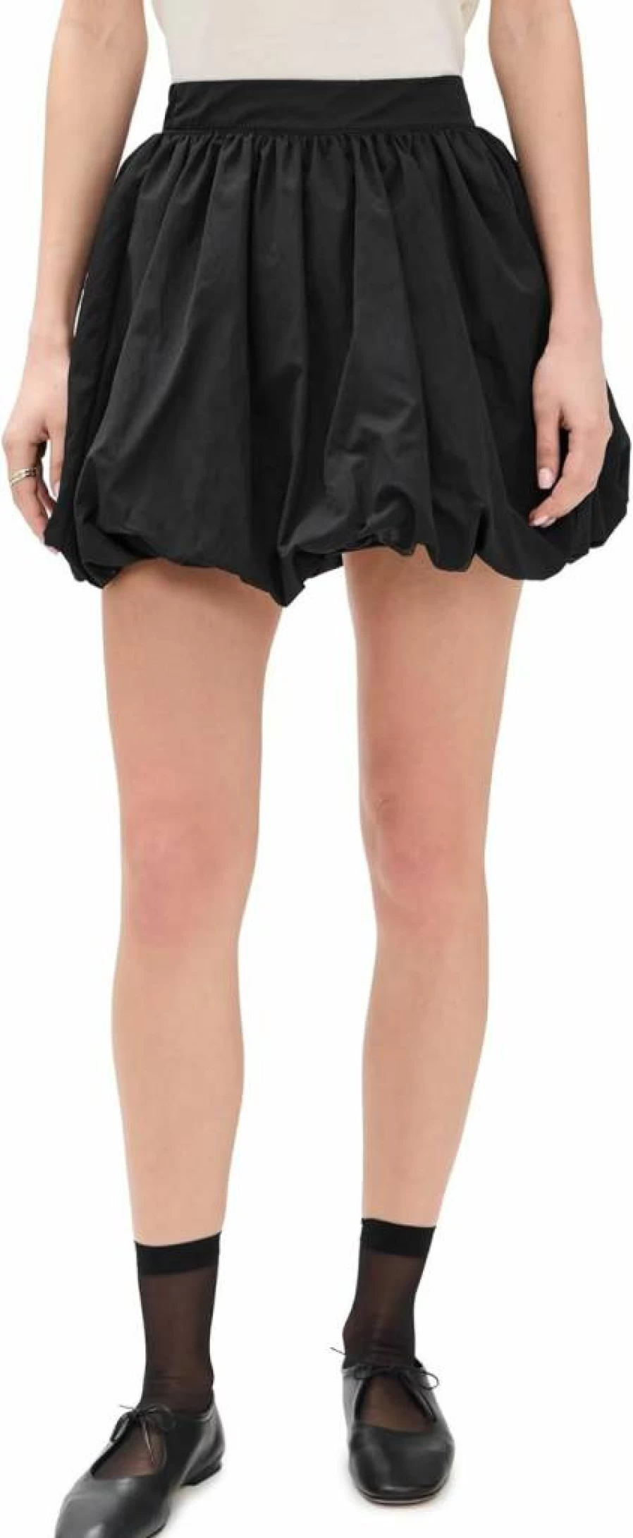 Endless Rose Women's High Waisted Flowy Bubble Skirt - Elegant A-Line Mini Skirt for Casual & Dressy Outfits