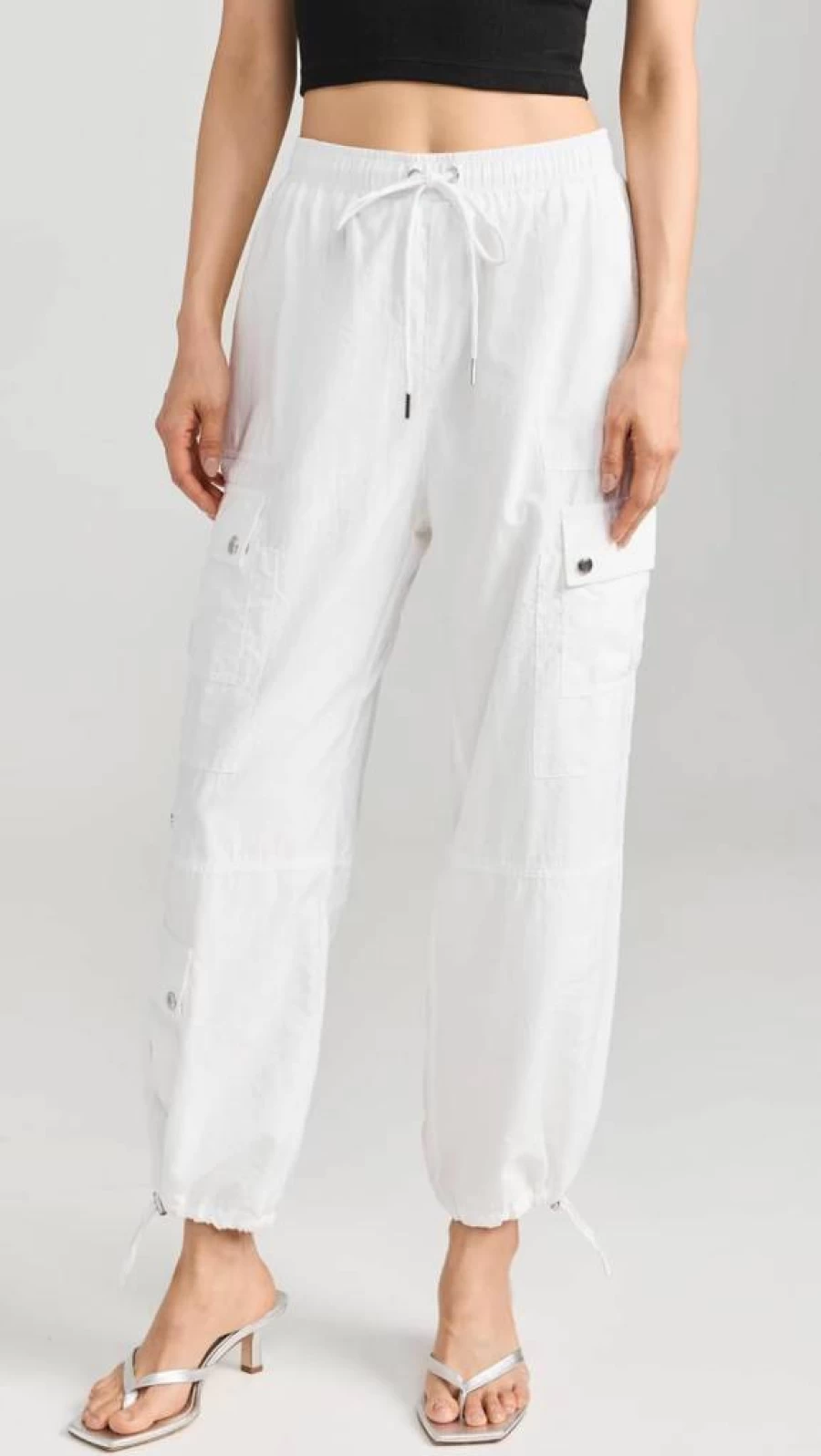 Cinq a Sept Women's Nitsan High-Waist Parachute Pants - Stylish Casual Wide-Leg Trousers