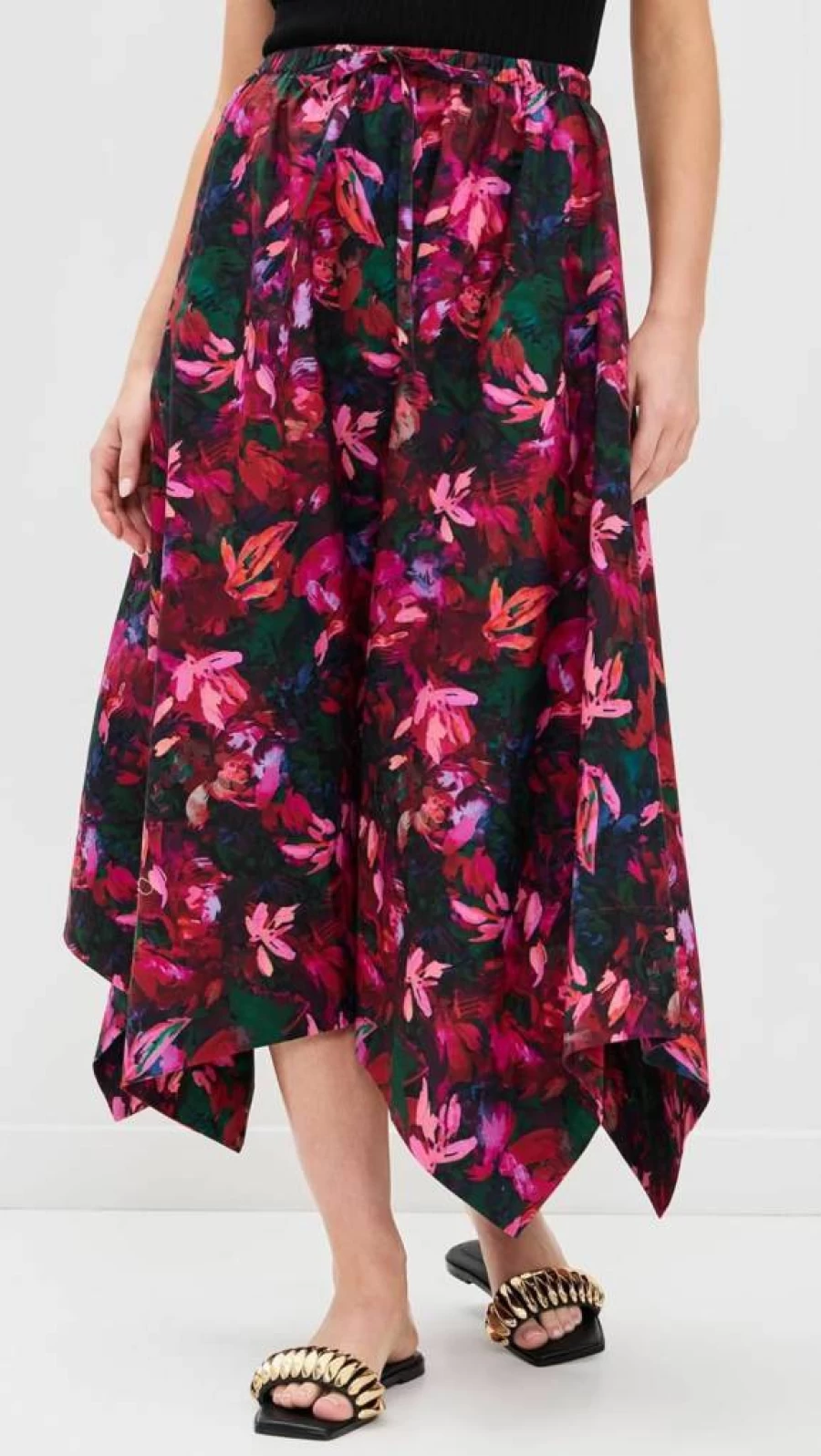 Ulla Johnson Madelyn Floral Print Midi Skirt for Women - Boho Chic Style