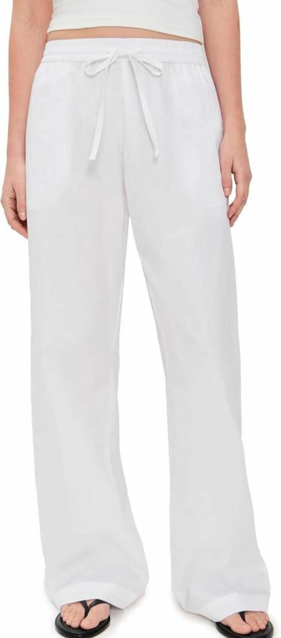Enza Costa Women's Lightweight Poplin Resort Pants for Summer Travel and Beach Vacations