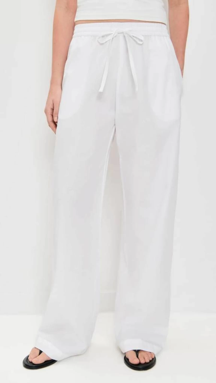 Enza Costa Women's Lightweight Poplin Resort Pants for Summer Travel and Beach Vacations