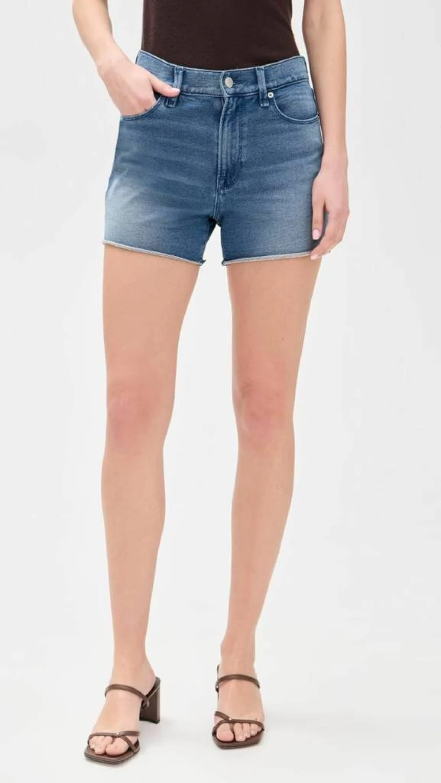 Good American Women's High-Waisted '90s Denim Shorts - Vintage Jean Shorts for Women