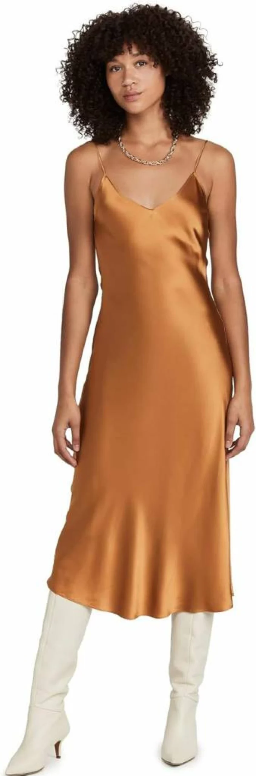 DANNIJO Women's Midi Slip Dress - Elegant Sleeveless Vintage Style Dress for Women