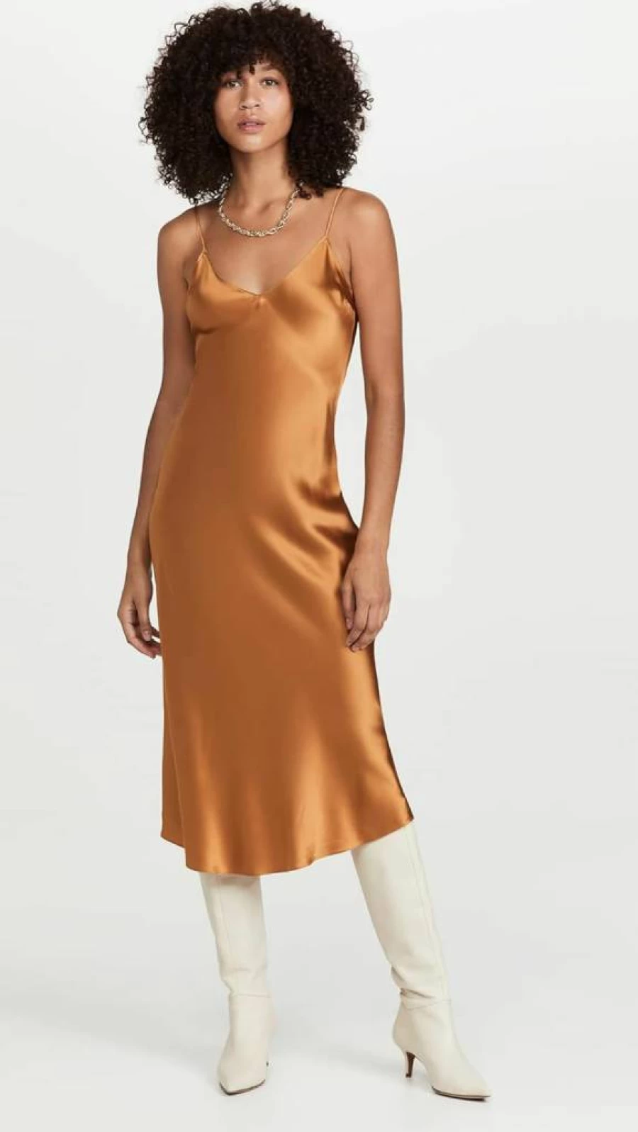 DANNIJO Women's Midi Slip Dress - Elegant Sleeveless Vintage Style Dress for Women