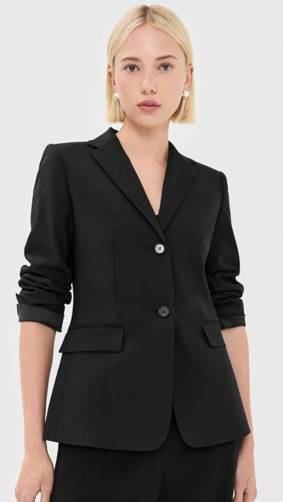 Theory Women's Slim Fit Single-Breasted Blazer Jacket - Modern Tailored Office Wear