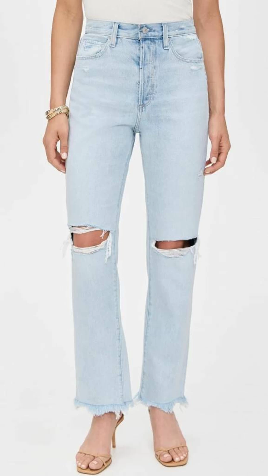 PAIGE Women's Sawyer High-Rise Slim Fit Jeans - Classic Blue Denim Pants for Women