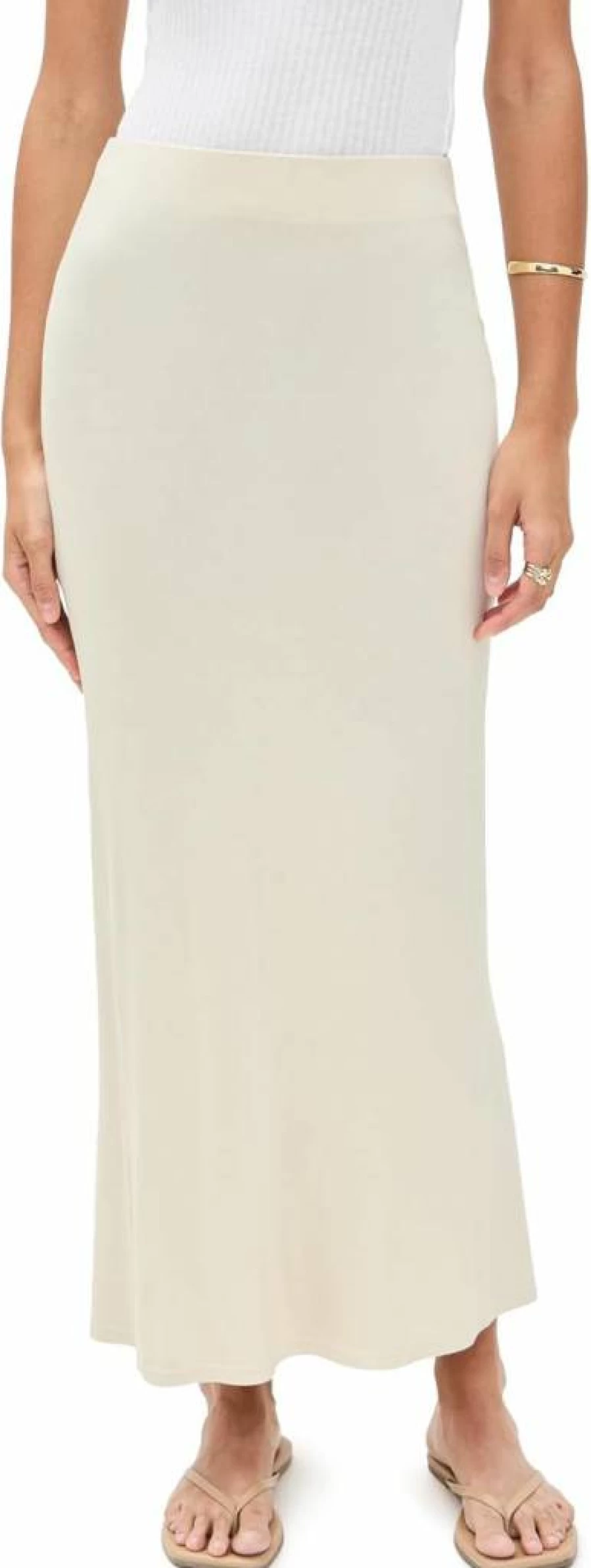 Enza Costa Women's Elegant Silk Knit Bias-Cut Skirt - Luxurious & Comfortable