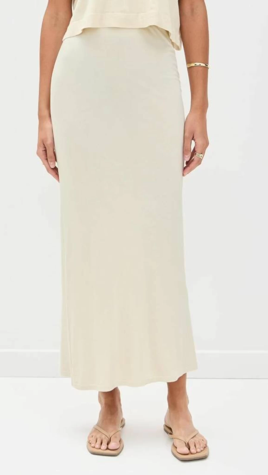Enza Costa Women's Elegant Silk Knit Bias-Cut Skirt - Luxurious & Comfortable