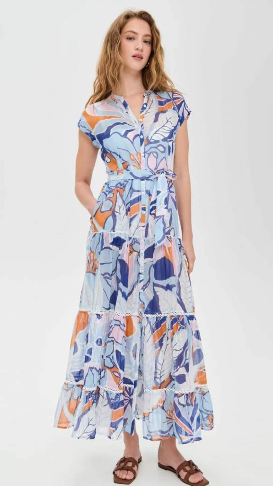 Poupette St Barth Women's Kora Long Dress - Elegant Boho Maxi Dress for Summer