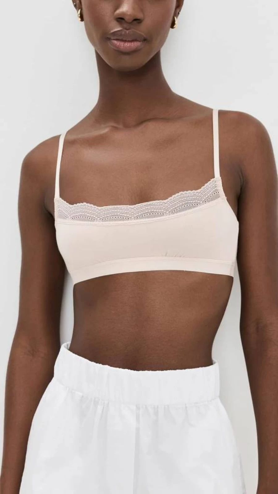 Stripe & Stare Women's Lace Square Bralette - Comfortable & Stylish Lingerie
