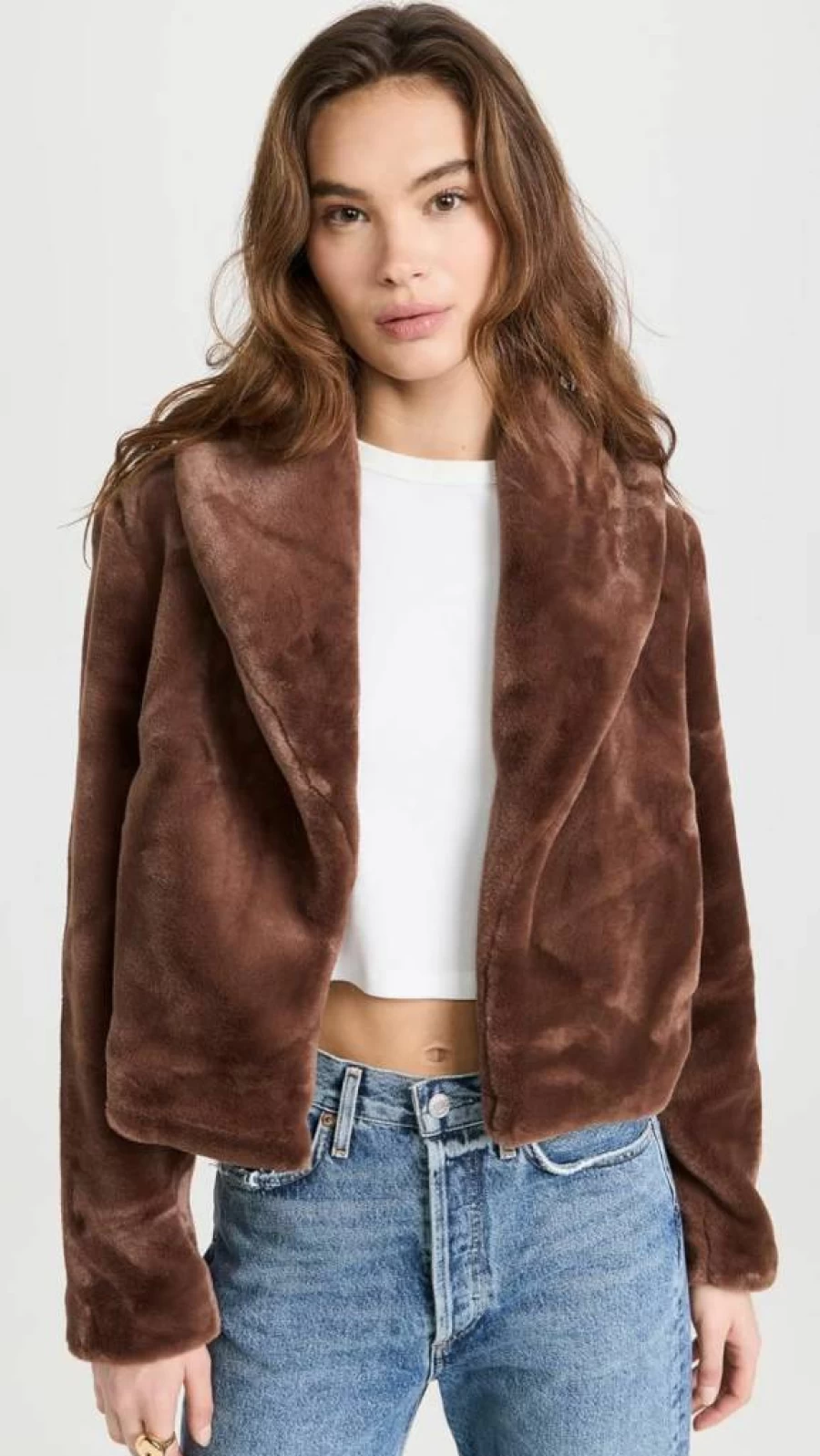 BLANKNYC Women's Espresso Martini Faux Leather Moto Jacket - Brown Biker Style Coat