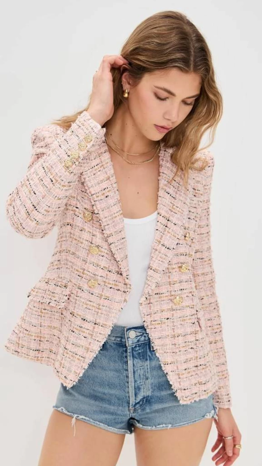 Generation Love Women's Eliza Tweed Blazer - Classic Fit Jacket for Women