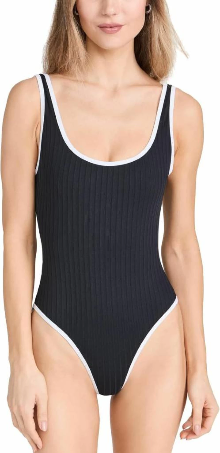 Solid & Striped Women's Annemarie One-Piece Swimsuit | Stylish Striped Monokini
