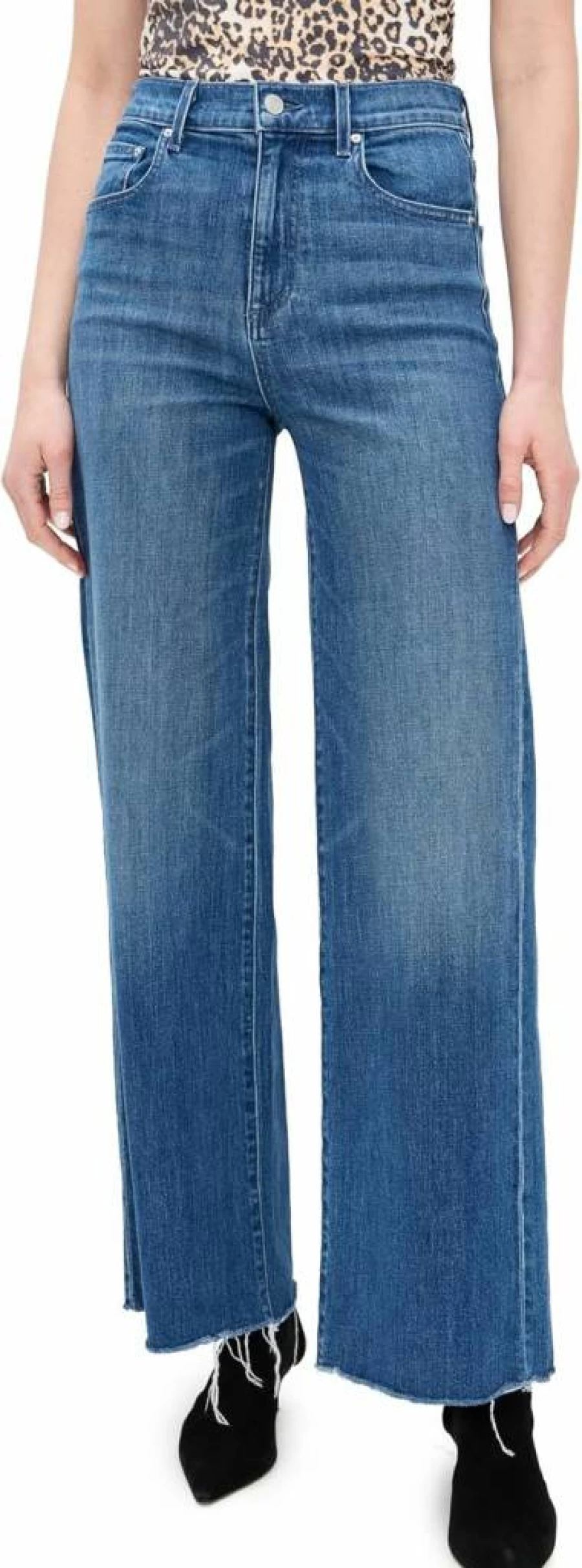 LE JEAN Women's High-Waisted Slim Fit Column Jeans - Classic Denim Pants for Women