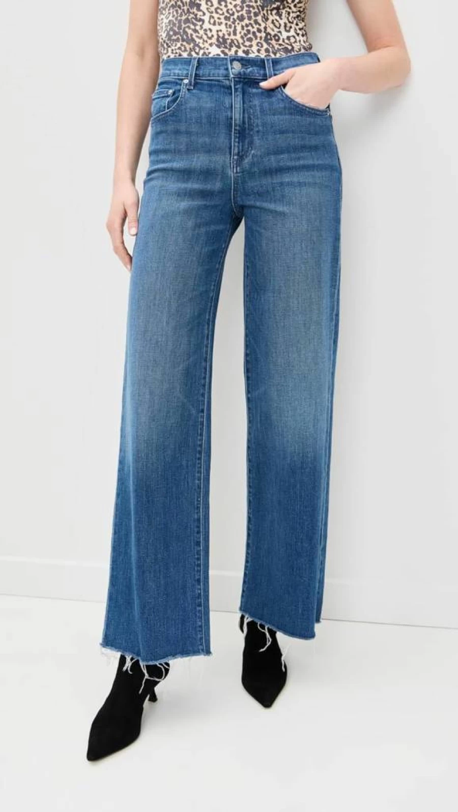 LE JEAN Women's High-Waisted Slim Fit Column Jeans - Classic Denim Pants for Women