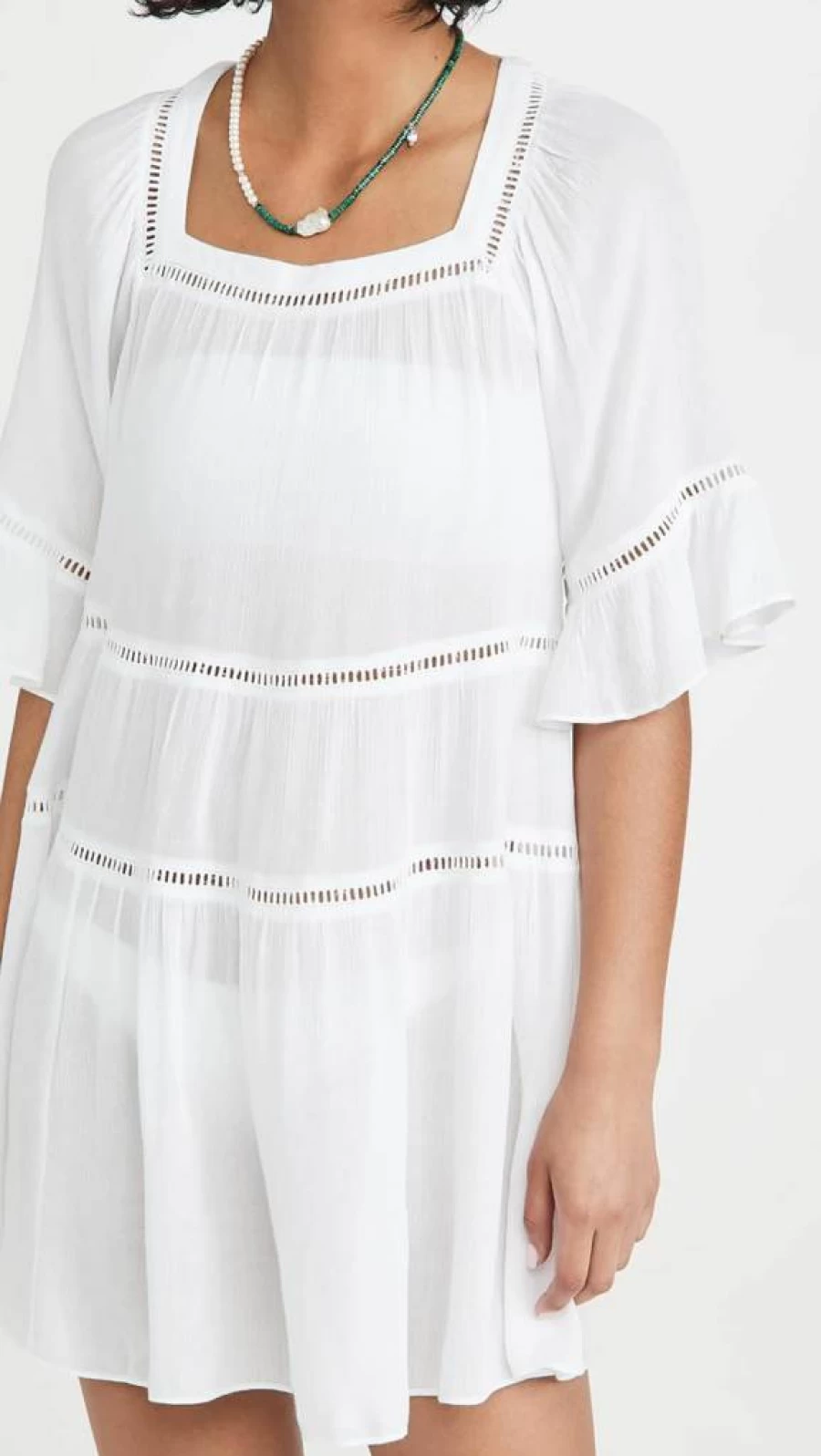 Playa Lucila Women's Drop Waist Mini Dress - Flirty Summer Casual Short Sleeve Party Outfit