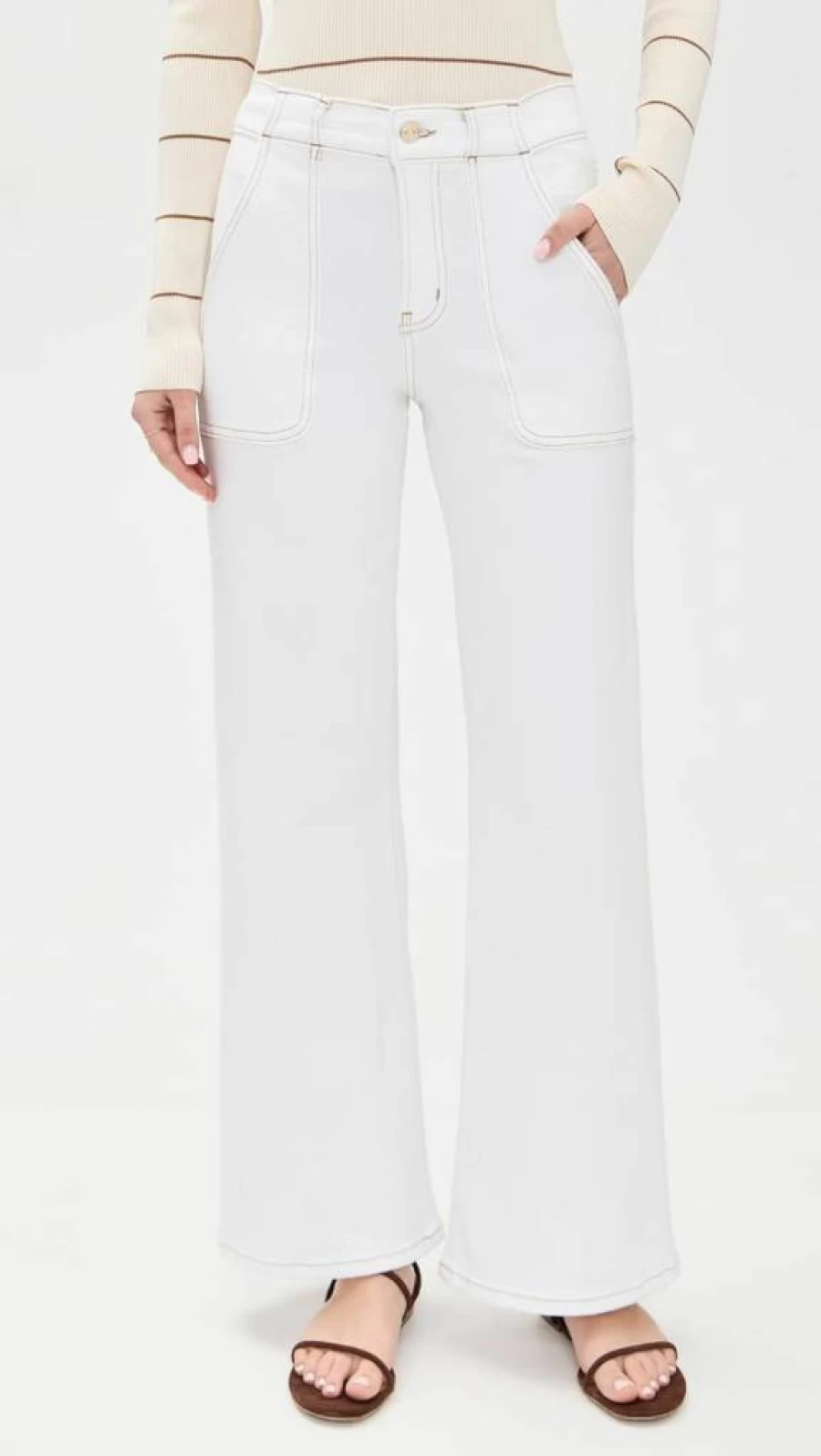 FRAME Women's Modern High-Waist Pocket Jeans - Stylish Slim Fit Denim Pants
