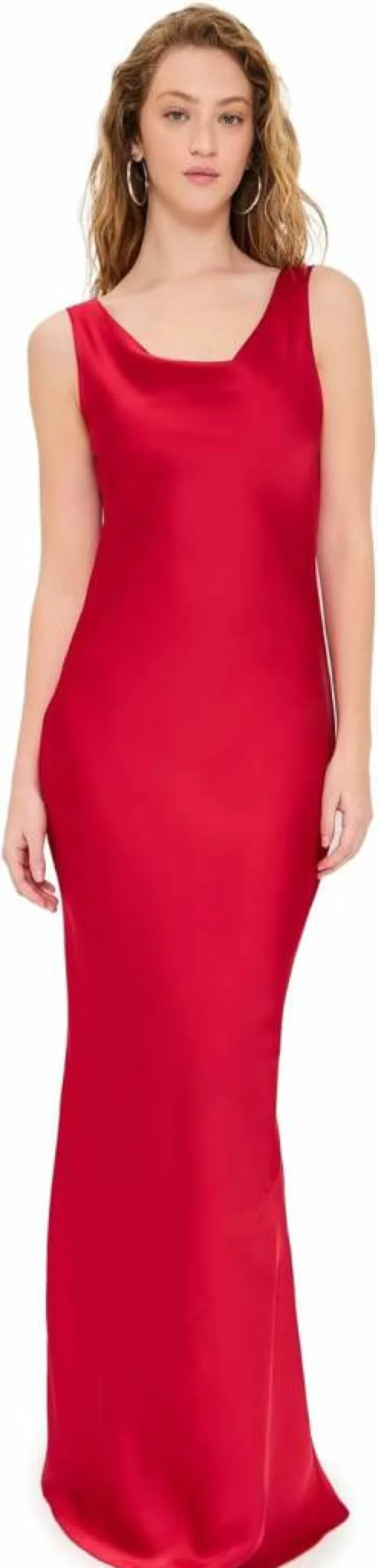 Norma Kamali Women's Deep V-Neck Draped Evening Gown - Elegant Formal Dress for Special Occasions