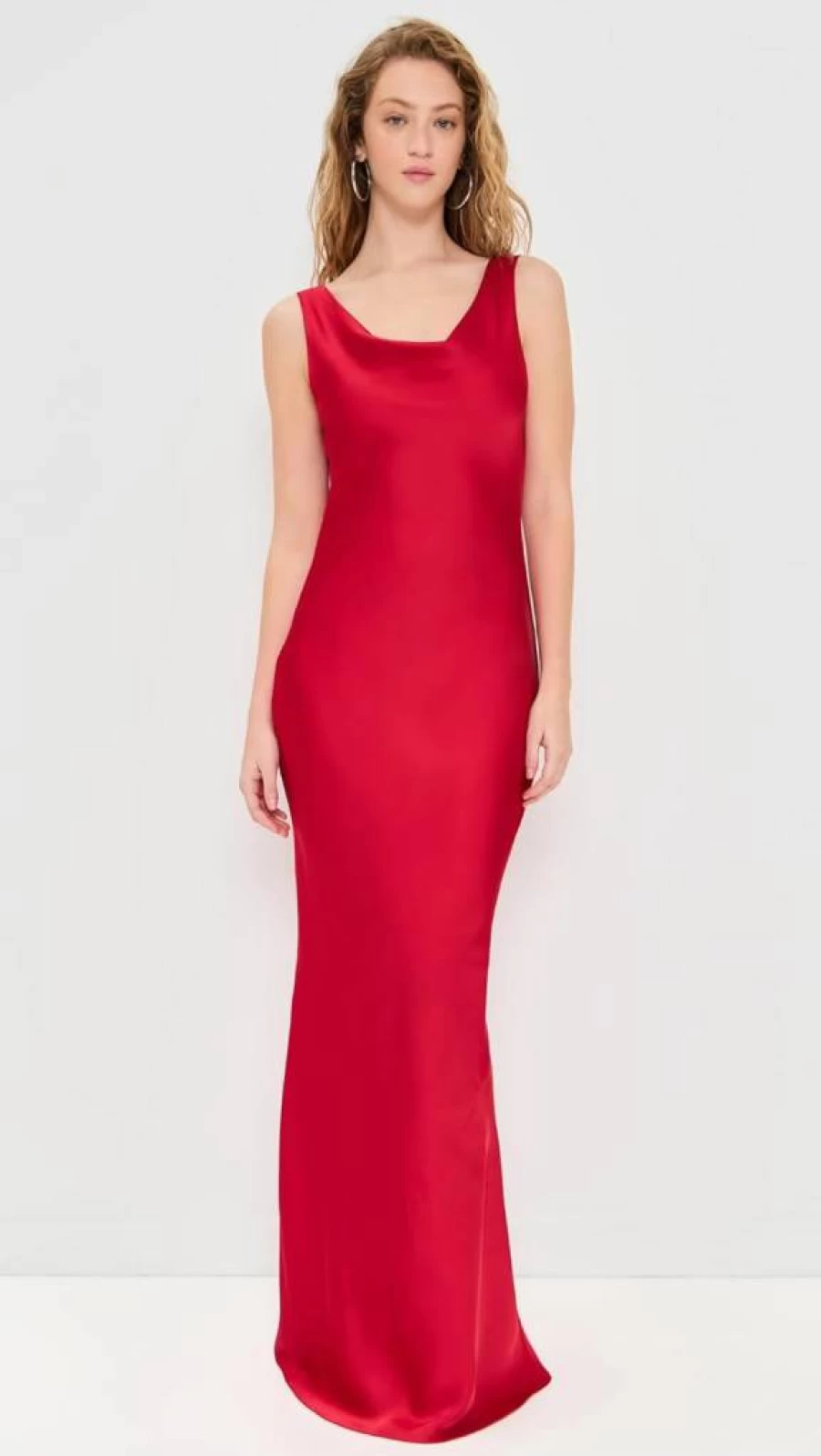 Norma Kamali Women's Deep V-Neck Draped Evening Gown - Elegant Formal Dress for Special Occasions