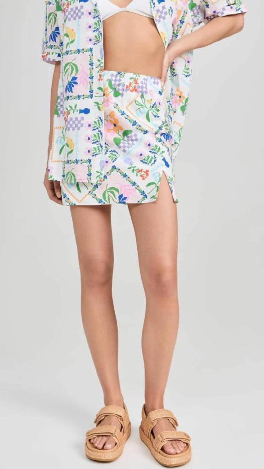 MINKPINK Women's Nikita Mini Skirt - Stylish High Waist Denim Skirt for Women