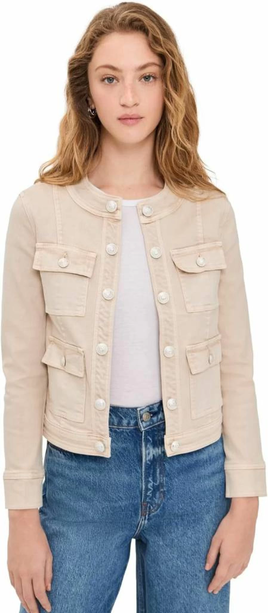 L'AGENCE Women's Yari Collarless Jacket - Stylish Casual Blazer for Women