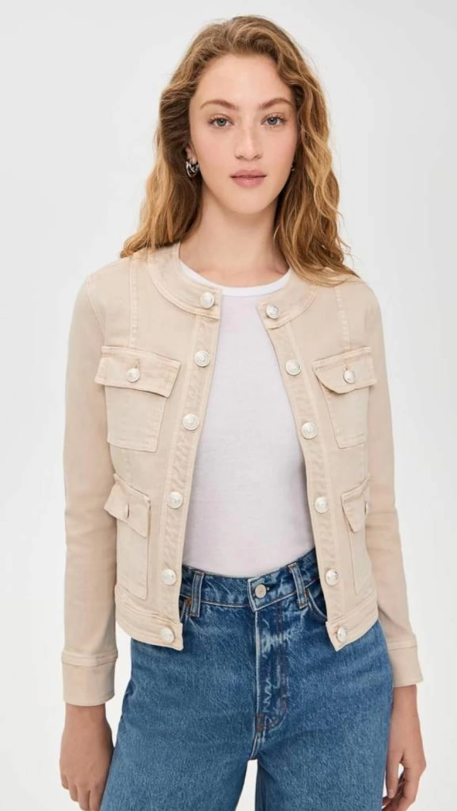 L'AGENCE Women's Yari Collarless Jacket - Stylish Casual Blazer for Women