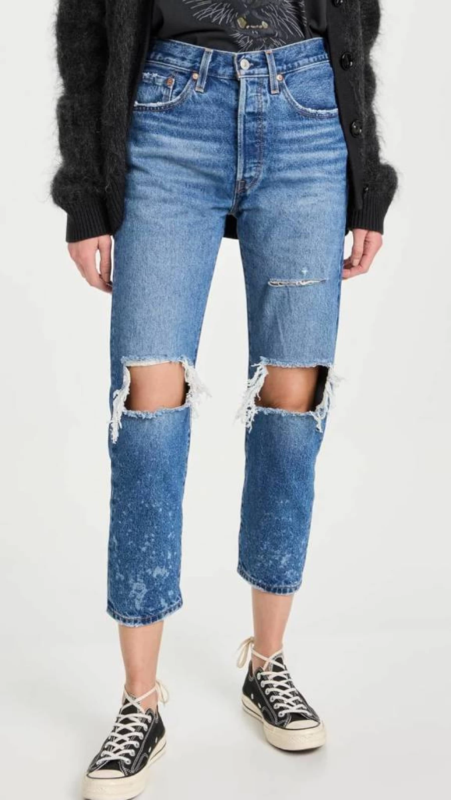 Levi's Women's 501 Crop Jeans - Premium High-Waisted Straight Leg Denim Pants