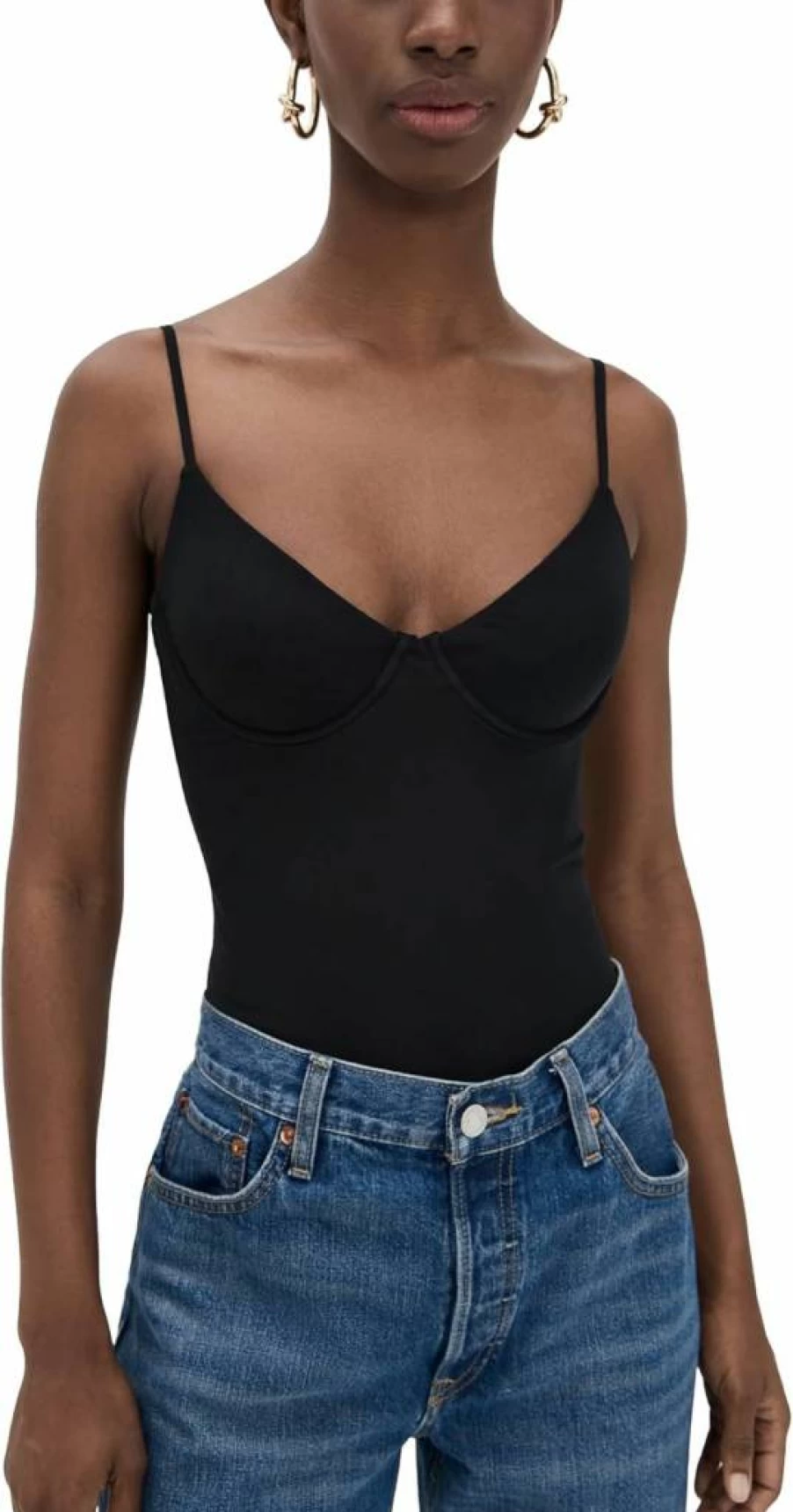 L'AGENCE Women's Elowen Underwire Bodysuit - Sexy Torso-Hugging One-Piece for Women