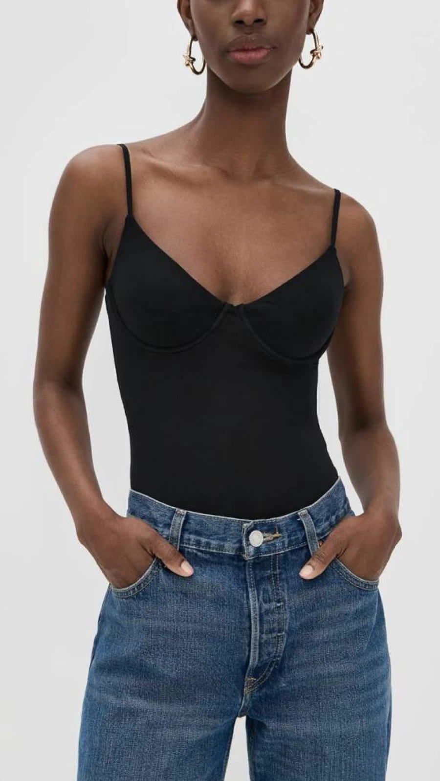 L'AGENCE Women's Elowen Underwire Bodysuit - Sexy Torso-Hugging One-Piece for Women