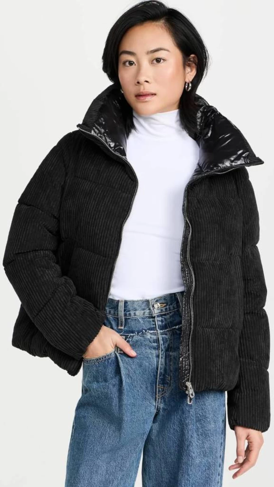 Save The Duck Women's Annika Corduroy Jacket - Sustainable Waterproof Winter Coat
