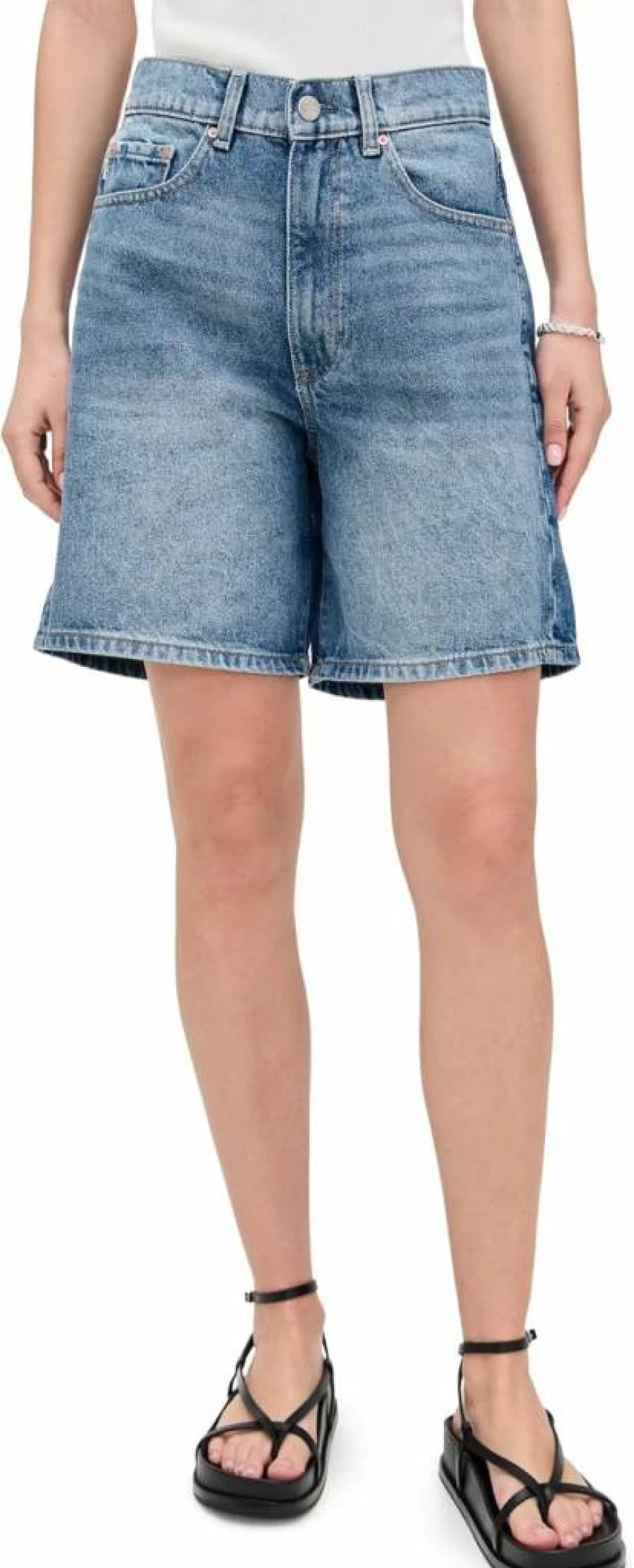 DL1961 Women's Taylor Ultra High Rise Denim Shorts | Premium Stretch Jeans Shorts