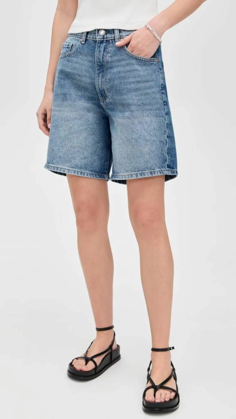 DL1961 Women's Taylor Ultra High Rise Denim Shorts | Premium Stretch Jeans Shorts