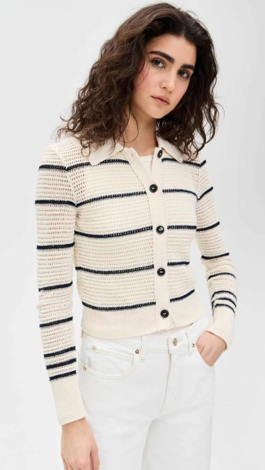 FRAME Women's Shrunken Cardigan Sweater - Stylish & Cozy Knit Top