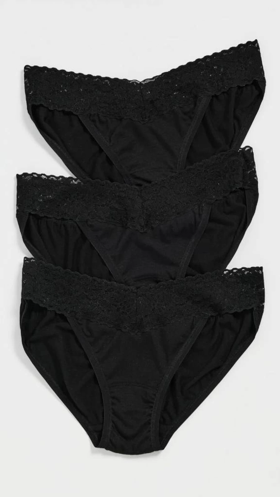 Hanky Panky Women's DreamEase V-Kini Panties 3-Pack - Soft Comfort Underwear Bundle