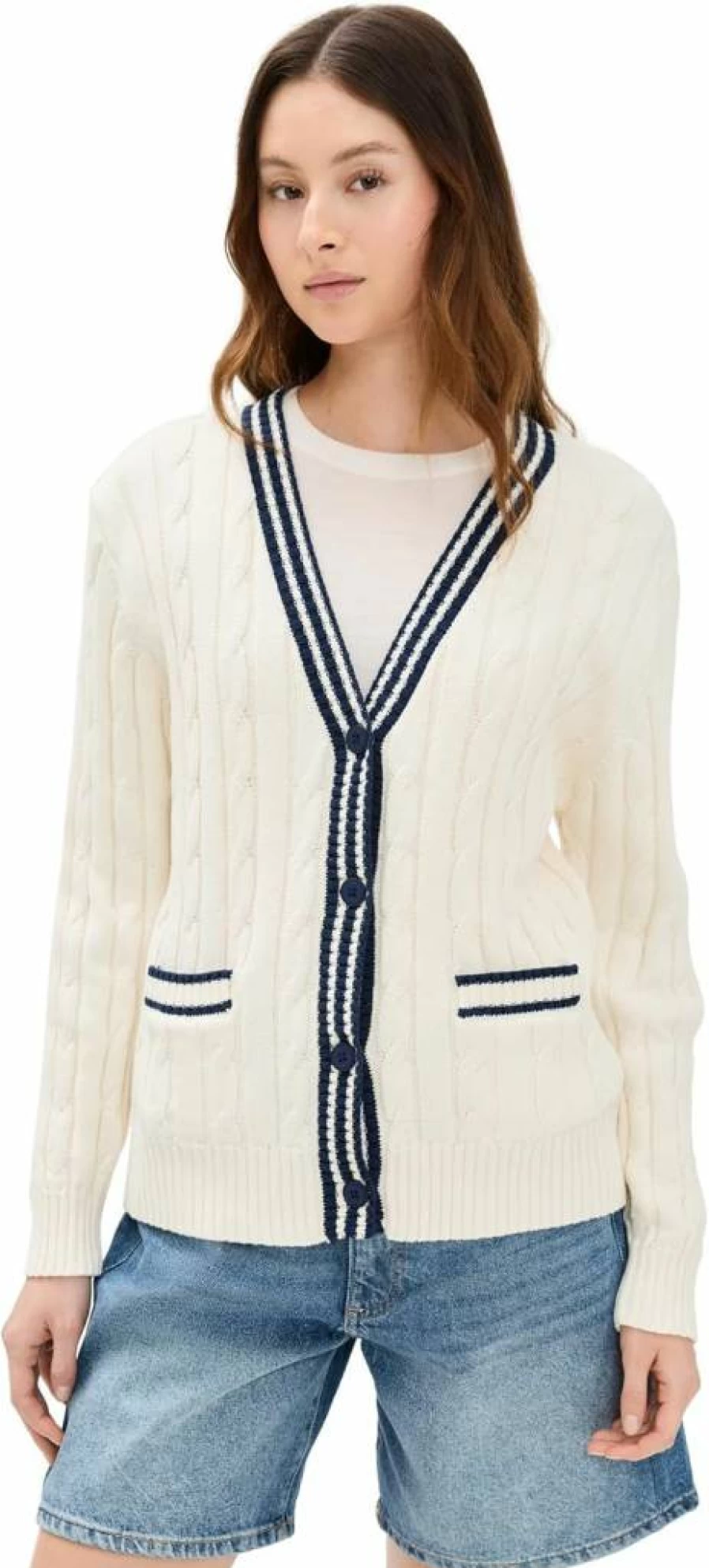 Marea Women's Lightweight Tennis Cardigan - Stylish Knit Sweater for Casual & Sporty Outfits