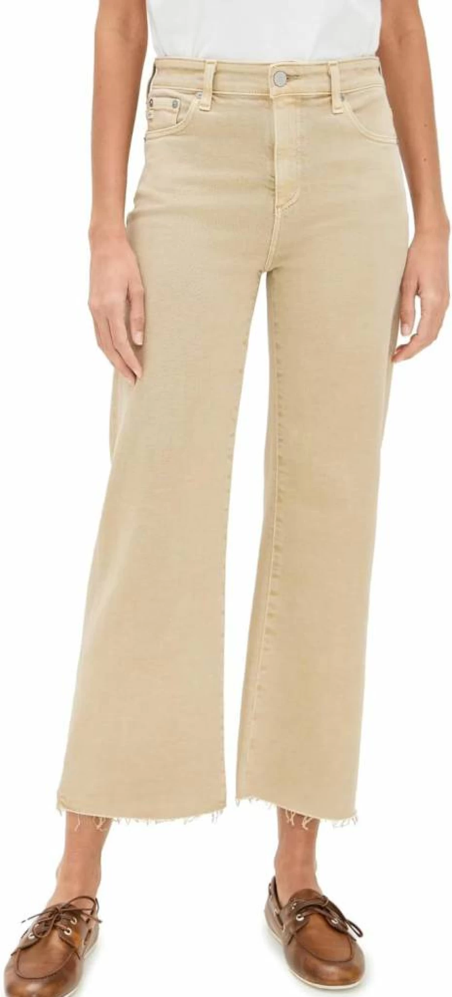 AG Adriano Goldschmied Women's Saige High-Rise Wide Leg Crop Jeans - Denim Pants for Women
