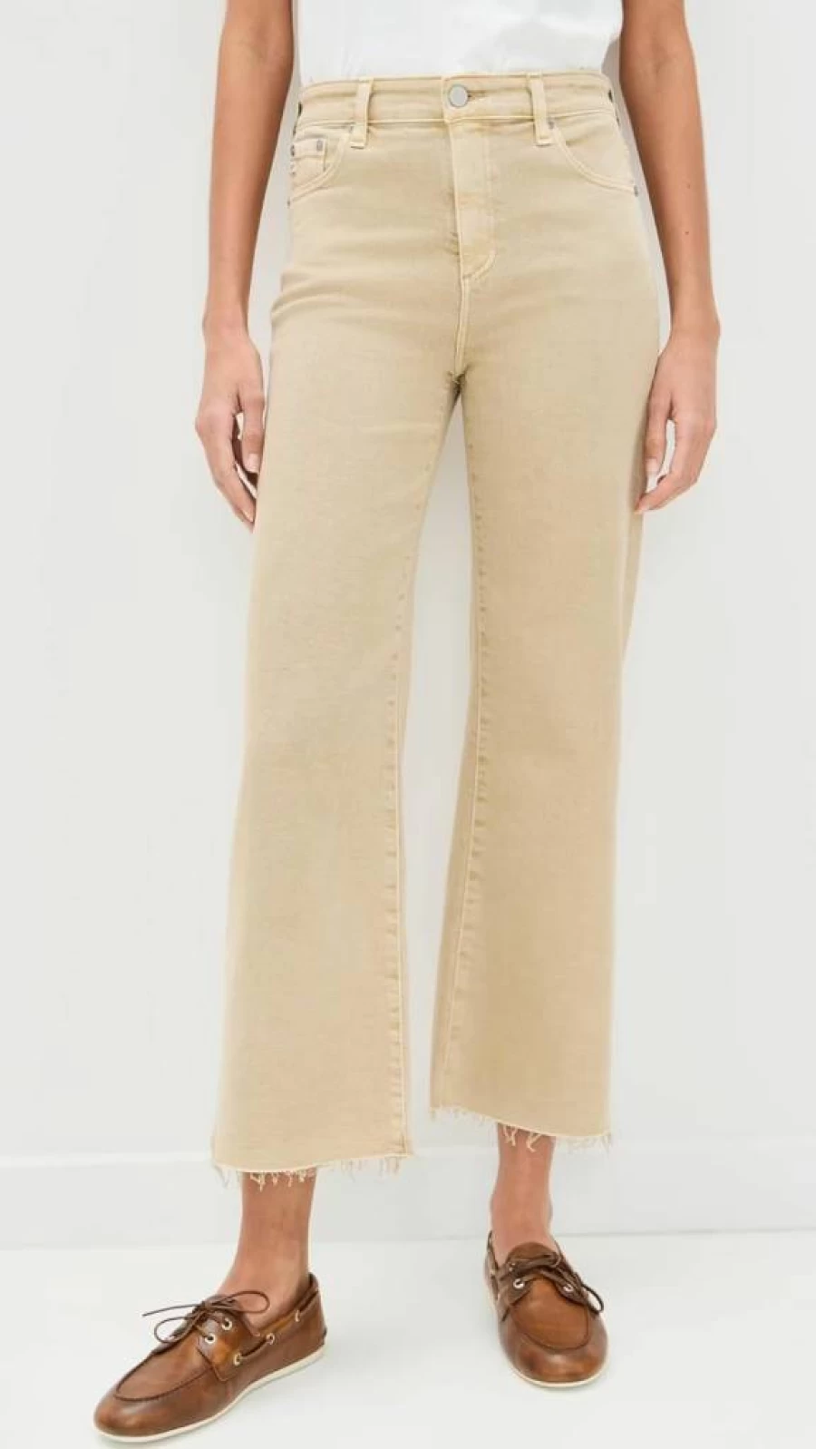 AG Adriano Goldschmied Women's Saige High-Rise Wide Leg Crop Jeans - Denim Pants for Women