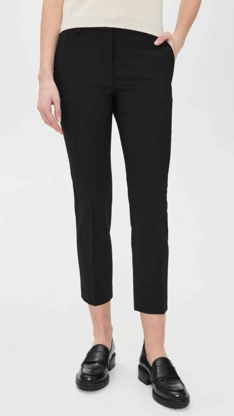 Theory Women's Treeca High-Waisted Tailored Trousers - Classic Office Pants for Professional Wardrobe