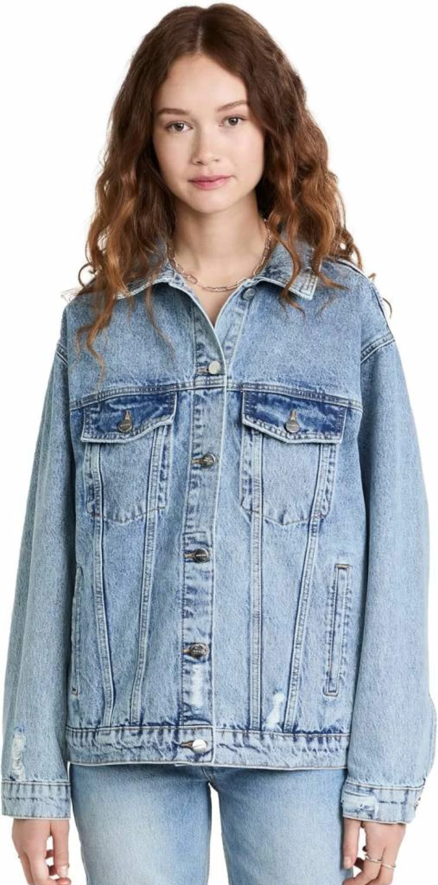 ANINE BING Women's Rory Denim Jacket - Classic Blue Denim Jacket for Women