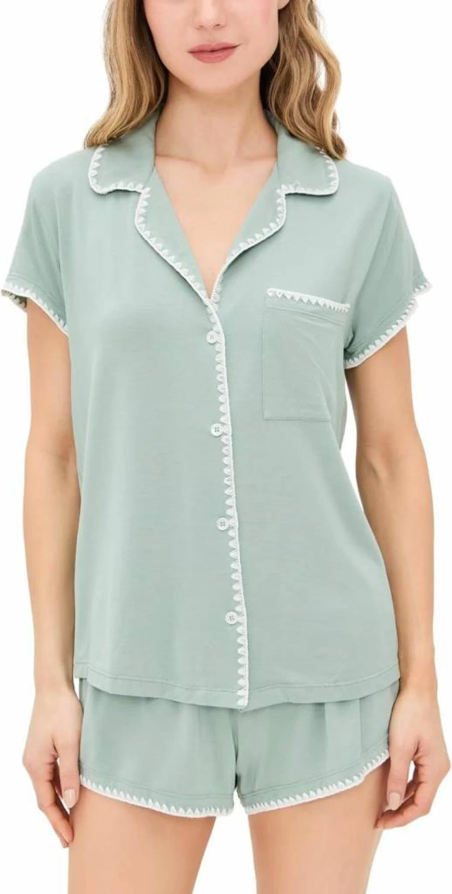 Eberjey Women's Frida Shortie Pajama Set - Soft Sleepwear Shorts & Top