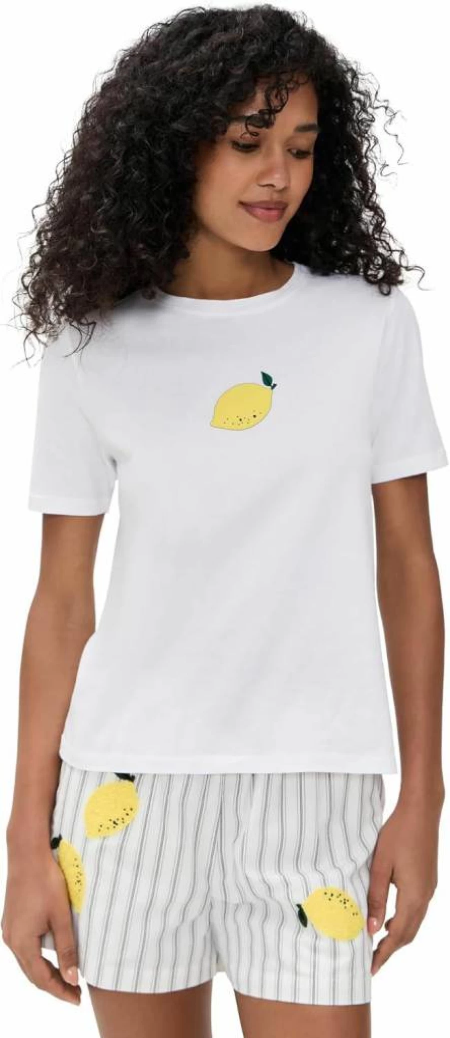 KULE Women's Modern Lemon Print Short Sleeve T-Shirt